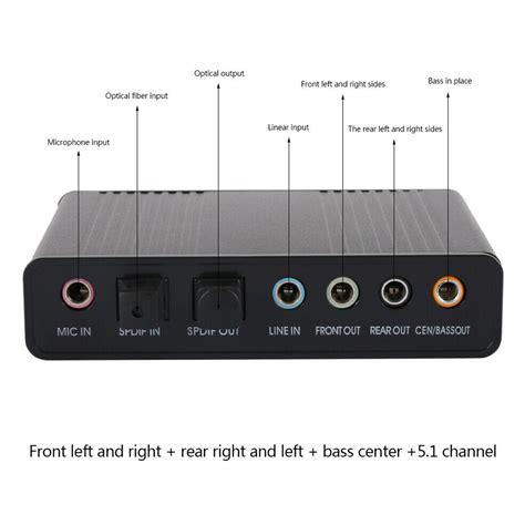 Optical External 6 Channel 51 Audio Output Adapter Sound Card Usb