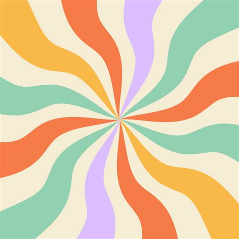 1970 Abstract Groovy Trippy Pattern Wavy Swirl Seventies Style Hippie