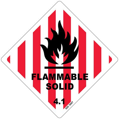 Flammable Solid 41 250mm X 250mm Industrial Signs