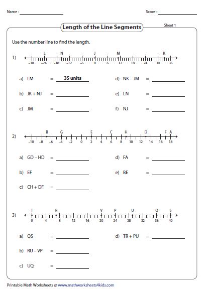 Distance Formula Worksheet Whole Numbers