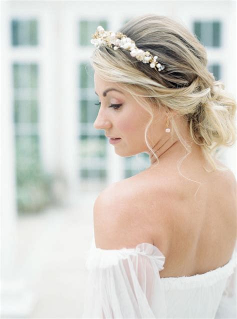 The Best Hairstyles For An Off The Shoulder Wedding Dress Make Me Bridal