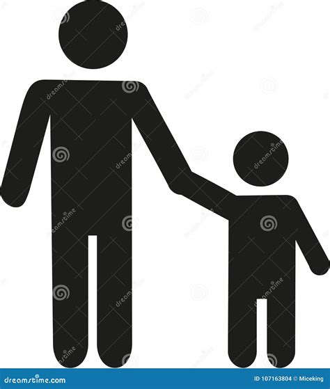 Father With Son Icon Stock Vector Illustration Of Pictogram 107163804