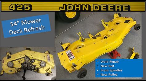 John Deere 425 54 Mower Deck Repair And Rebuild W New Belt Install