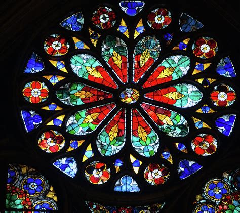 Strasbourg France Cathedral Stained Glass Rose Window 2 Photograph
