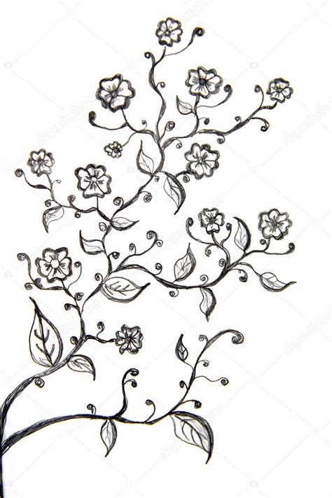 Free for commercial use no attribution required high quality images. Flower drawing — Stock Photo © kritiya #10457199