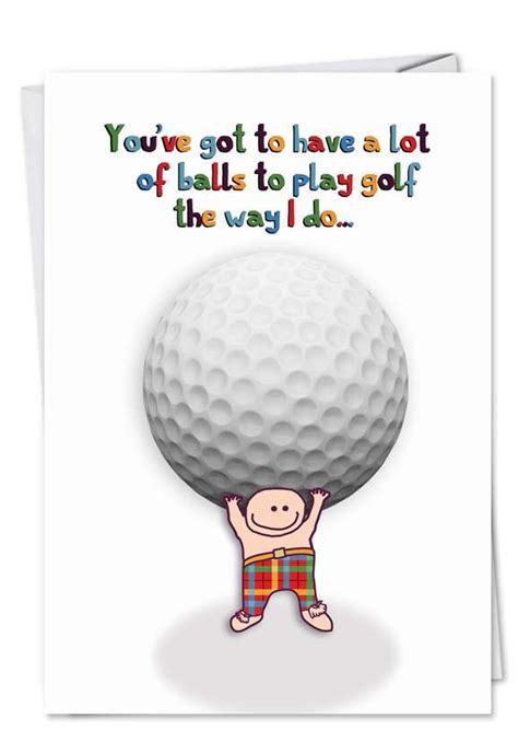 Golf Balls Just Saying Funny Birthday Card