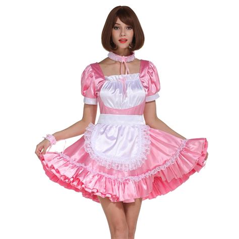 Sissy Girl French Maid Uniform Cressdress Croset Style Uniform Cosplay Costume
