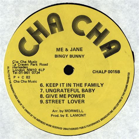 Bingy Bunny Me And Jane 1982 Jamaica Reggae 100 Return To The