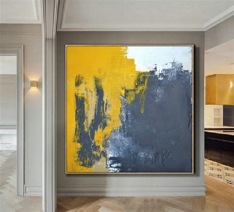 Very Large Abstract Paintings On Canvasyellow Abstract