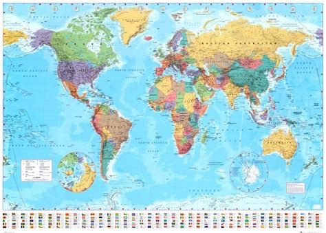 World Map A2 Printable Accurate High Resolution World Map Labeled World