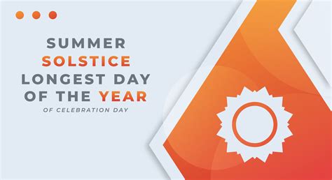 Summer Solstice Longest Day Of The Year Celebration Vector Design Illustration For Background