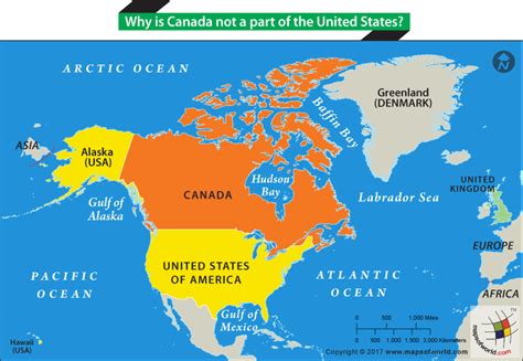Map Of Usa And Canada With States Map Of World