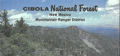 1981 Mountainair Ranger District Map Cibola National Forest New Mexico
