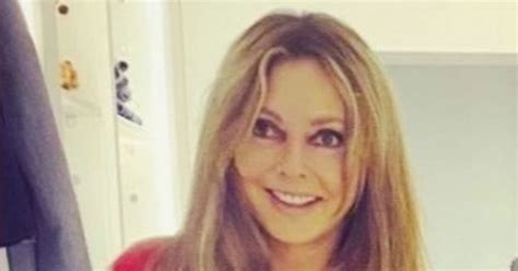Carol Vorderman Flaunts Hourglass Figure In Skintight Wales Top And Knee High Boots Daily Star