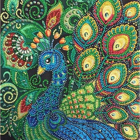 Peacock Diamond Painting Art Kits Shipped From Canada Diamondartca