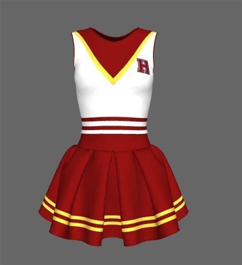 Girl Cheerleader Uniform 3d Model Cgtrader