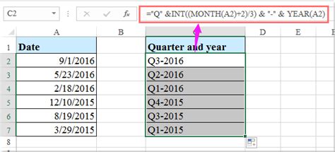 How To Calculate Quarter And Year From Date In Excel