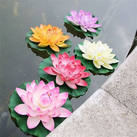 10cm Huge Artificial Foam Lotus Flowers Water Floating Plants Pool Spa
