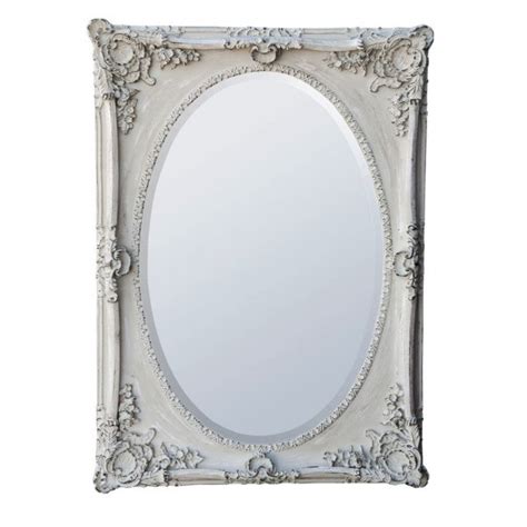 This mirror offers homeowners a chic look, featuring a refined, glam finish on its slim, minimalist profile. Shabby Chic Grey Mirror | Swanky Interiors