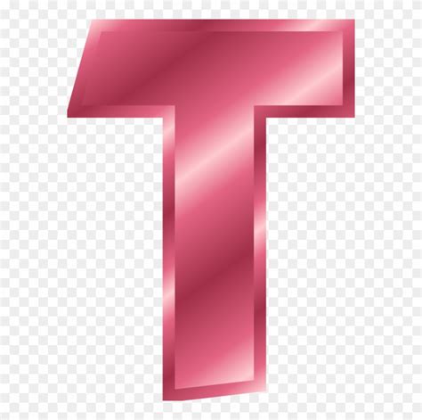 Alphabet Letter T Letter T Color Pink Clipart 166304 Pinclipart