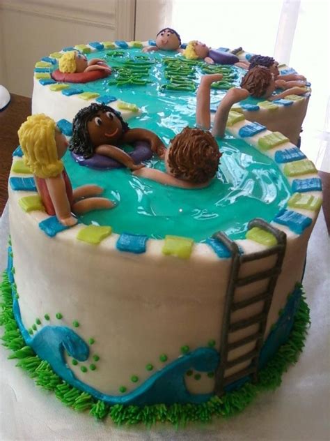The Swimmers On This Cool Pool Cake Look Like Theyre Having A Blast