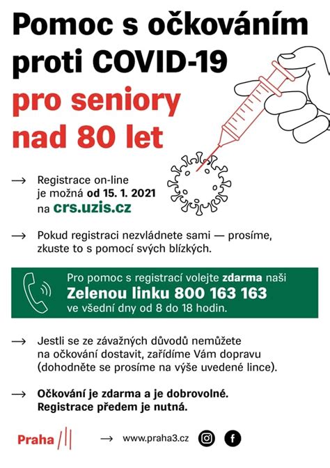 Od února přibyla možnost registrace také pro zdravotníky a od soboty pro učitele. Praha 3 spustí registrace na očkování ve Vinohradské ...