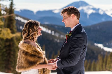 Ski The Day Keystone Snowboard Elopement Colorado Ski Wedding