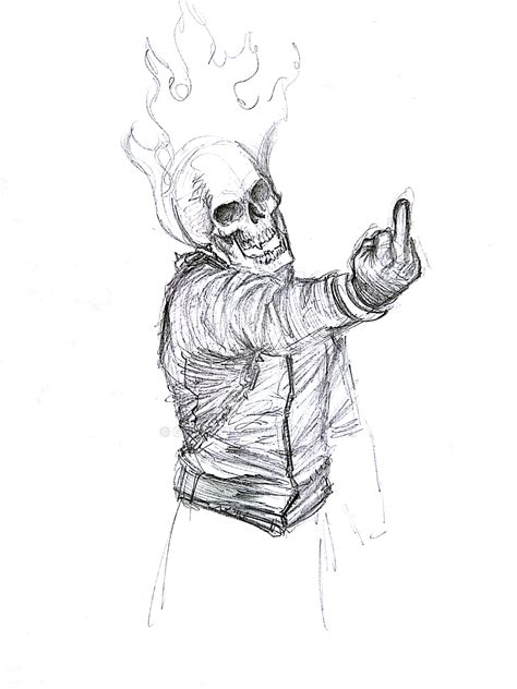 Ghost Rider Sketch By Ghstv719 On Deviantart