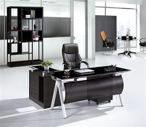 glass office table executive table new design office desk modern tempered glass high quality