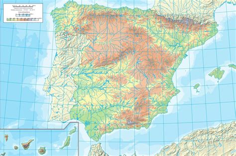 Mapa Geografico De Espana