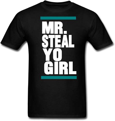 Mcikortion Mens Mr Steal Yo Girl T Shirts Black Xxl