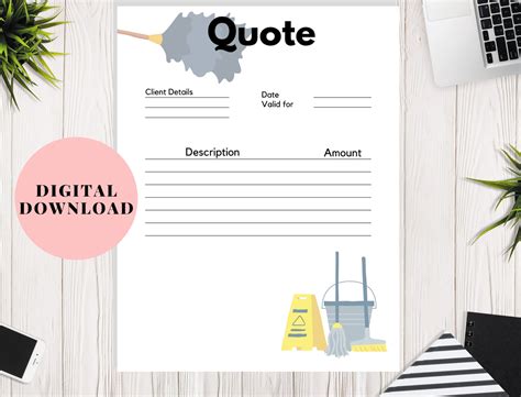 Cleaning Quote Cleaning Business Quote Form Template Cleaning Service Quote Form Template