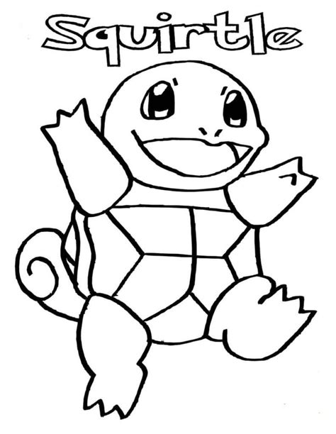 Printable Squirtle Coloring Pages Anime Coloring Pages