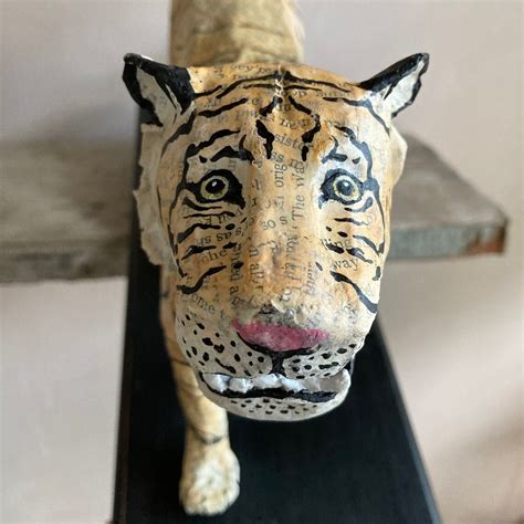 Escultura de tigre papier maché 2 Etsy