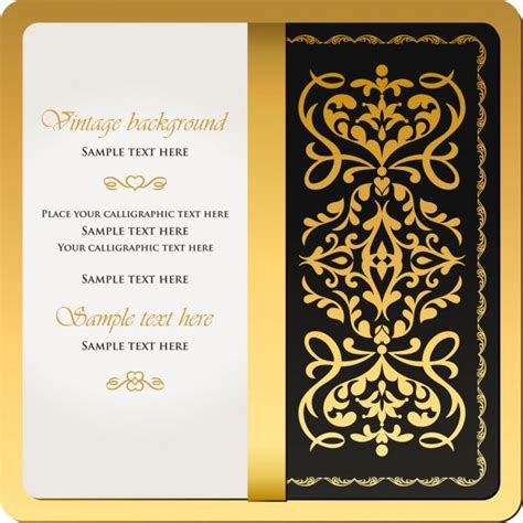 Victorian Banner Abstract Background With Antique Luxury Gold