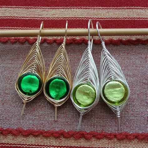 Herringbone Leaf Earrings Earring Tutorial Wire Wrapped Jewelry