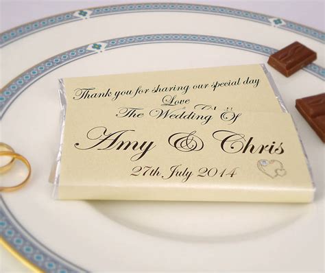Personalised Chocolate Heart Wedding Favours By Tailored Chocolates And