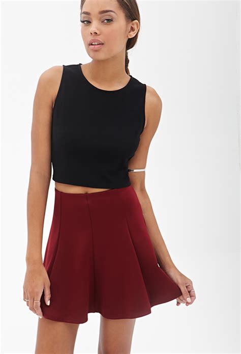 Lyst Forever 21 Zippered Crop Top In Black