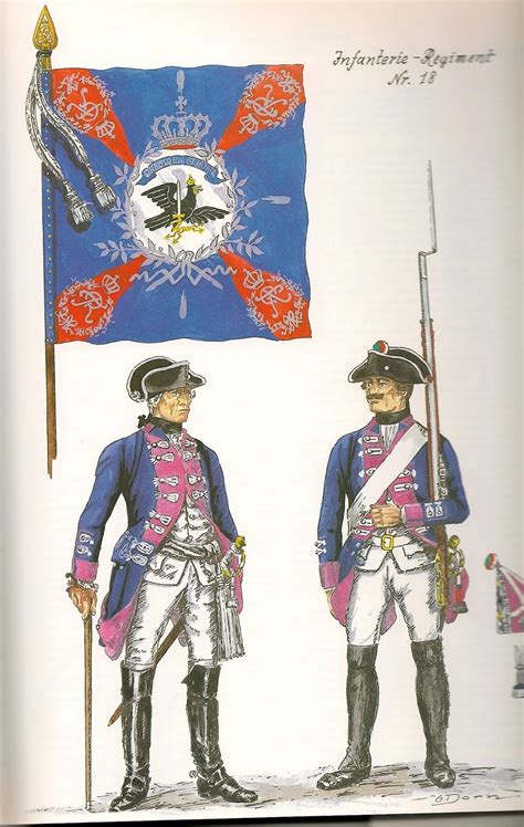 Prussia Infantry Regiment Nr18 C1750 By Gdonn Military Artwork
