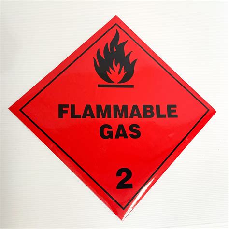 Hazardous Materials Placard Flammable Gas Class Marair