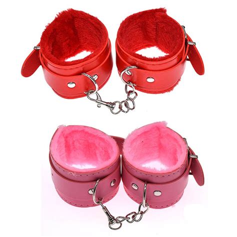 Adult Femdom Handcuffs BDSM Toy Sexy Pu Leather Sex Toys Plush Couple Adjustable Anklet