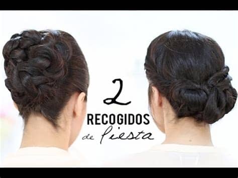 Peinados recogidos faciles de hacer en casa | elainacortez. RECOGIDOS DE FIESTA - YouTube