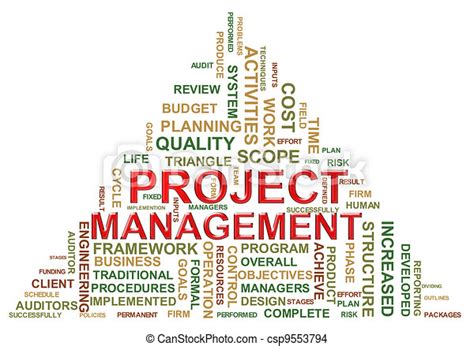 Drawing Of Project Management Tags Illustration Of
