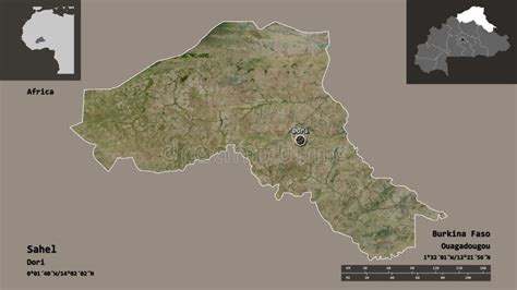 Sahel Region Of Burkina Faso Previews Satellite Stock Illustration