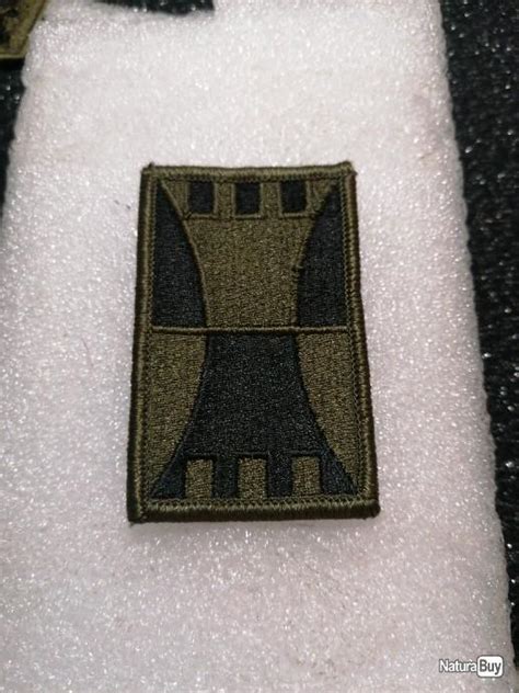 Patch Armée Us 416th Engeneer Brigade Green Original 2 Insignes En