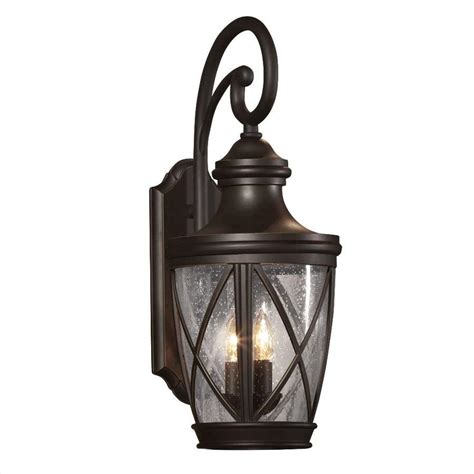 Shop Allen Roth Castine 2375 In H Rubbed Bronze Outdoor Wall Light