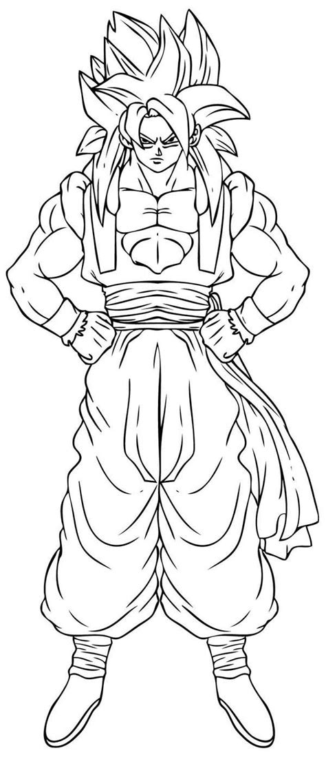 The super saiyan 4 form was designed by toei animation's character designer katsuyoshi nakatsuru. Goku Super Saiyan 4 Form In Dragon Ball Z Coloring Page ...