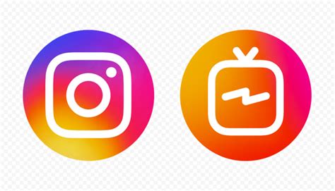 Instagram And Ig Tv Round Logos Citypng