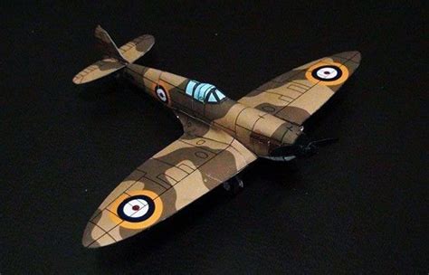 Wwii Spitfire Mk I Early Fighter Free Aircraft Paper Model Download