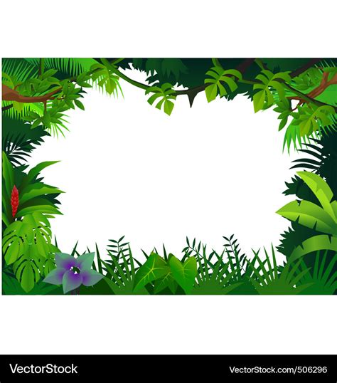 Jungle Frame Royalty Free Vector Image Vectorstock